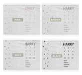 Gender Neutral Stars Milestone Blankets, document days, weeks, months, years milestone